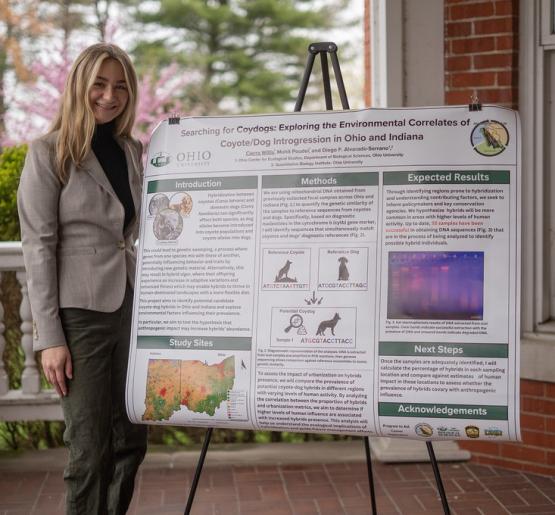  Cierra Willis is shown with her research project 